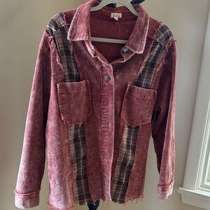 POL Rust Corduroy Top